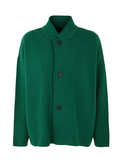 Oyuna Knitted Boxy Jacket In Green