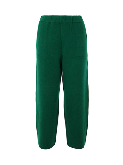 Oyuna Knitted Sculpted Trousers In Green