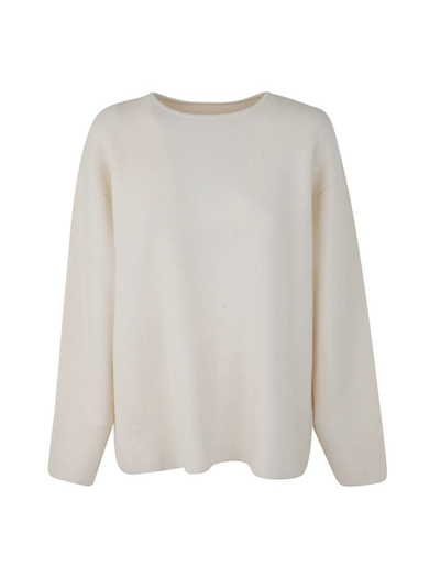 Oyuna Knitted Sculpted Jumper In White