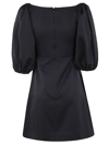Patou Mini Dress With Balloon Sleeves In Black
