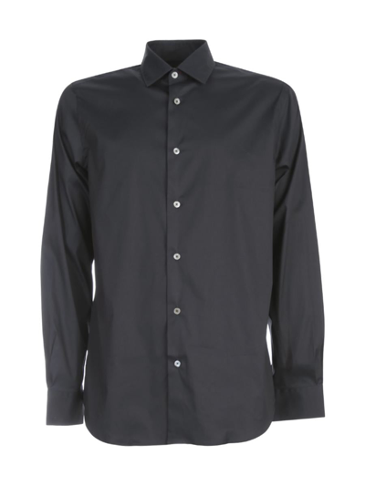 Paul Smith Tailored Fit Stretch Poplin Shirt Clothing In Blue