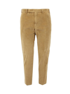 Pt01 Pt Torino Flat Front Trousers With Diagonal Pockets In Green