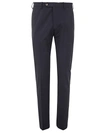 Pt01 Flat Front Trousers With Diagonal Pockets Clothing In Blue