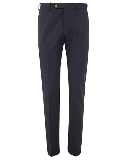 Pt01 Flat Front Trousers With Diagonal Pockets Clothing In Blue