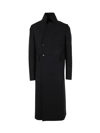 Sapio Double Breasted Coat In Black