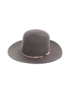 Superduper Round Crown Large Raw Brim Casamarina Beadwork Accessories In Brown