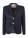 Thom Browne Wool Gabardine Sportcoat High Armhole In Blue