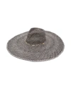 Van Palma Interwoven Design Wide Fedora Hat In Black