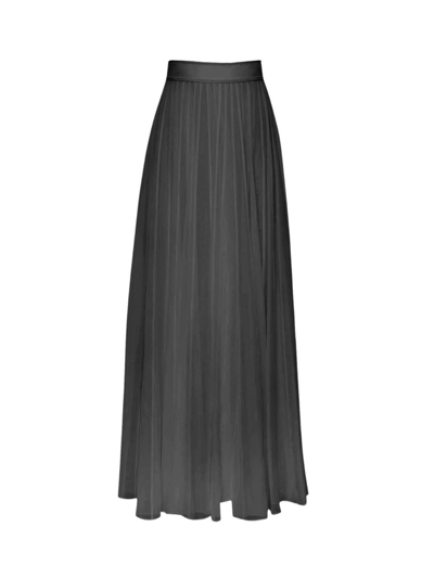 Varana Silk Apsara Panelled Skirt Clothing In Black
