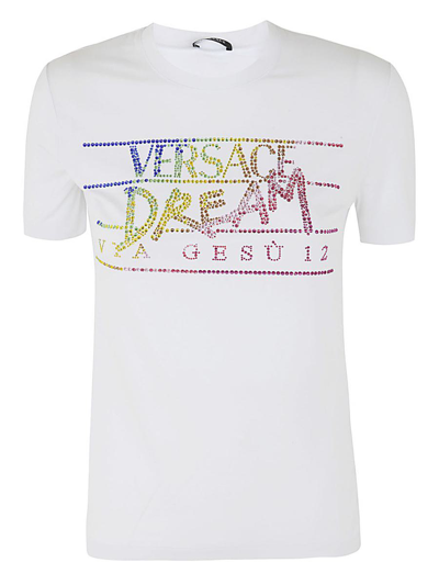 Versace Logo T Shirt Clothing In Multicolour