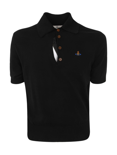 Vivienne Westwood Ripped Polo Clothing In Negro