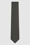 Reiss Charcoal Liam Silk Polka Dot Tie