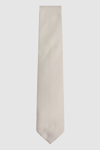Reiss Champagne Ceremony Textured Silk Blend Tie