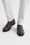 Reiss Chiltern - Chocolate Leather Chelsea Boots, Uk 11 Eu 45
