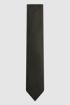 Reiss Dark Green Textured Silk Blend Tie