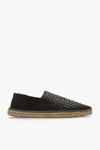Bottega Veneta Leather Espadrilles With Woven Cord And Intrecciato Motif In Brown