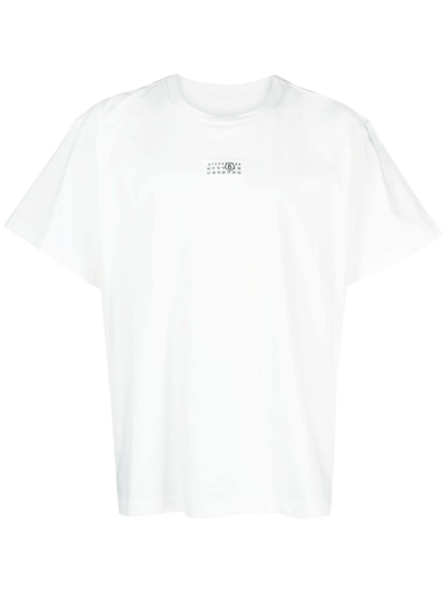Mm6 Maison Margiela Logo Patch Cotton Jersey T-shirt In White