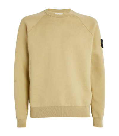 Stone Island Compass Logo Sweatshirt In Neutrals