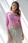 Urban Outfitters Uo Dayna Shrunken Cardigan In Mauve