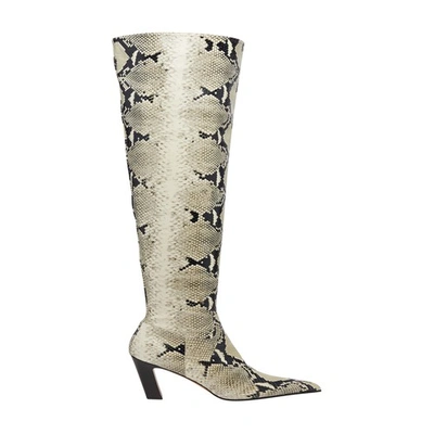 Khaite Marfa Heeled Boots In Natural