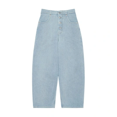 Mm6 Maison Margiela Mid-rise Cropped Jeans In Light_blue
