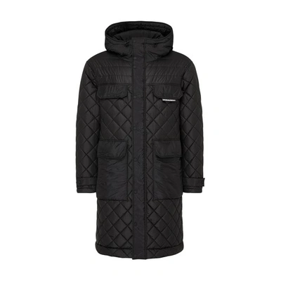 Dsquared2 Quilted Parka In Black
