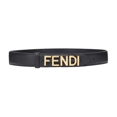 Fendi Graphy Belt In Noir