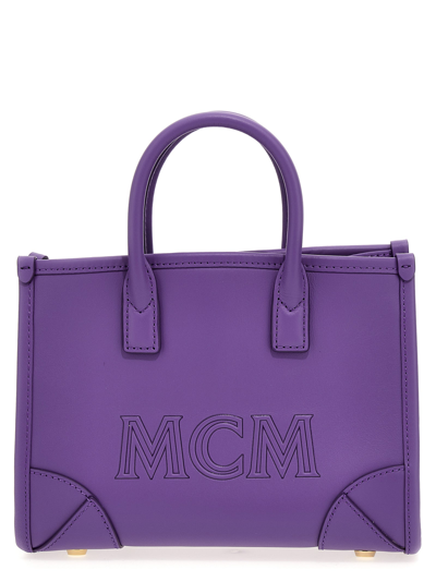Mcm Munchen Tote Bag Purple