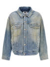 Mm6 Maison Margiela Mm6 By Maison Margiela Cut-out Denim Jacket
