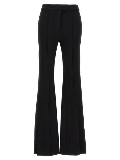 Helmut Lang Cropped Flare Ribbed Pants In Black