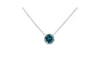 Haus Of Brilliance .925 Sterling Silver 3.5 Mm Blue Sapphire Gemstone Solitaire 18" Pendant Necklace
