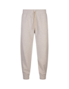 AUTRY MELANGE IVORY COTTON TAPERED JOGGERS