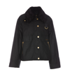 Barbour Reighton Spey Waxed Jacket In Black