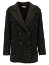P.A.R.O.S.H ANIMAL PRINT DOUBLE-BREASTED BLAZER