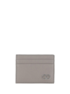 Valentino Garavani Vlogo Signature Cardholder In Grigio Perla