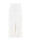 Msgm Faux-leather Midi Skirt In White