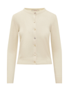 Jucca Crewneck Cardigan In Panna