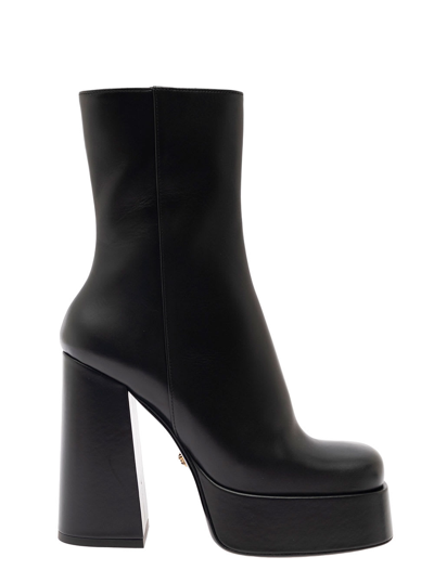 Versace Platform Boots In Black