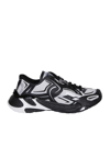 Dolce & Gabbana Dolce&gabbana Sneakers Uomo Tessuto Nero/bianco In Black
