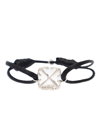 OFF-WHITE ARROW CHORD BRACELET SILVER BLACK