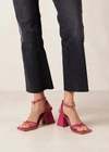 Alohas Cactus Magenta Leather Sandals In Pink