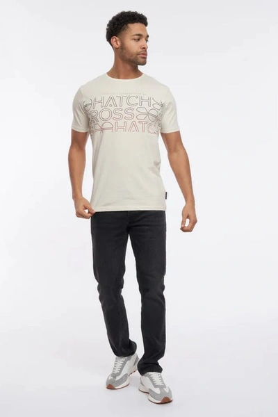 Crosshatch Mens Fade T-shirt In White