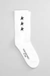 Golden Goose Logo Cotton Blend Socks In White