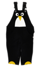 Stella Mccartney Penquin-print Organic Cotton Dungarees In Black