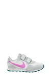 Nike Kids' Md Valiant Sneaker In White/ Pink/ White/ Teal
