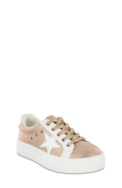 Mia Kids' Sparklee Star Low Top Sneaker In Rose Gold