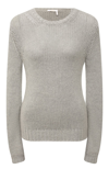 Chloé Chloe Ladies Shadow Grey Ribbed Cashmere Sweater In Shadow Grey