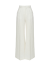 Chloé High Waist Wide Leg Trousers In Iconic Milk
