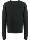 Entire Studios Textured-finish Round-neck Jumper In Green