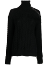 MONSE CABLE-KNIT ZIP-DETAILED JUMPER